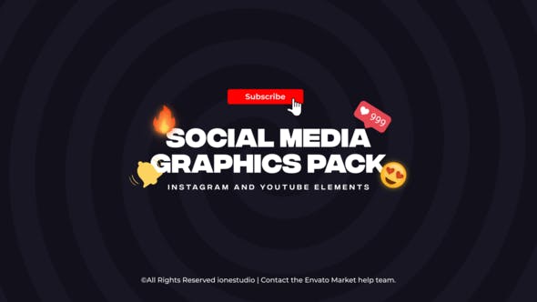 Instagram & Youtube Elements | Social Media Pack - 36557218 Videohive Download