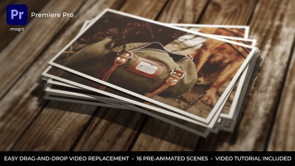Instant Photo Stack | MOGRT for Premiere Pro - Videohive Download 33256811