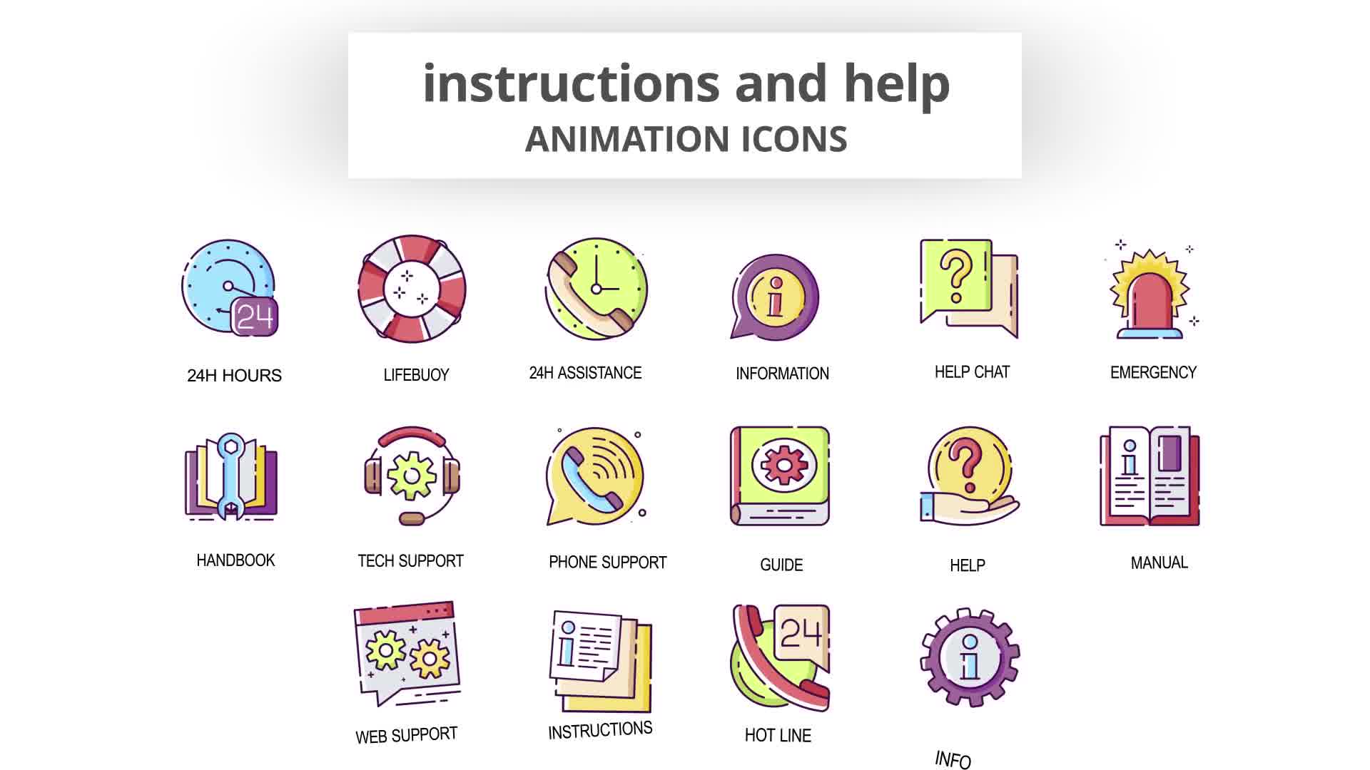 Instructions & Help Animation Icons Videohive 29201886 After Effects Image 10