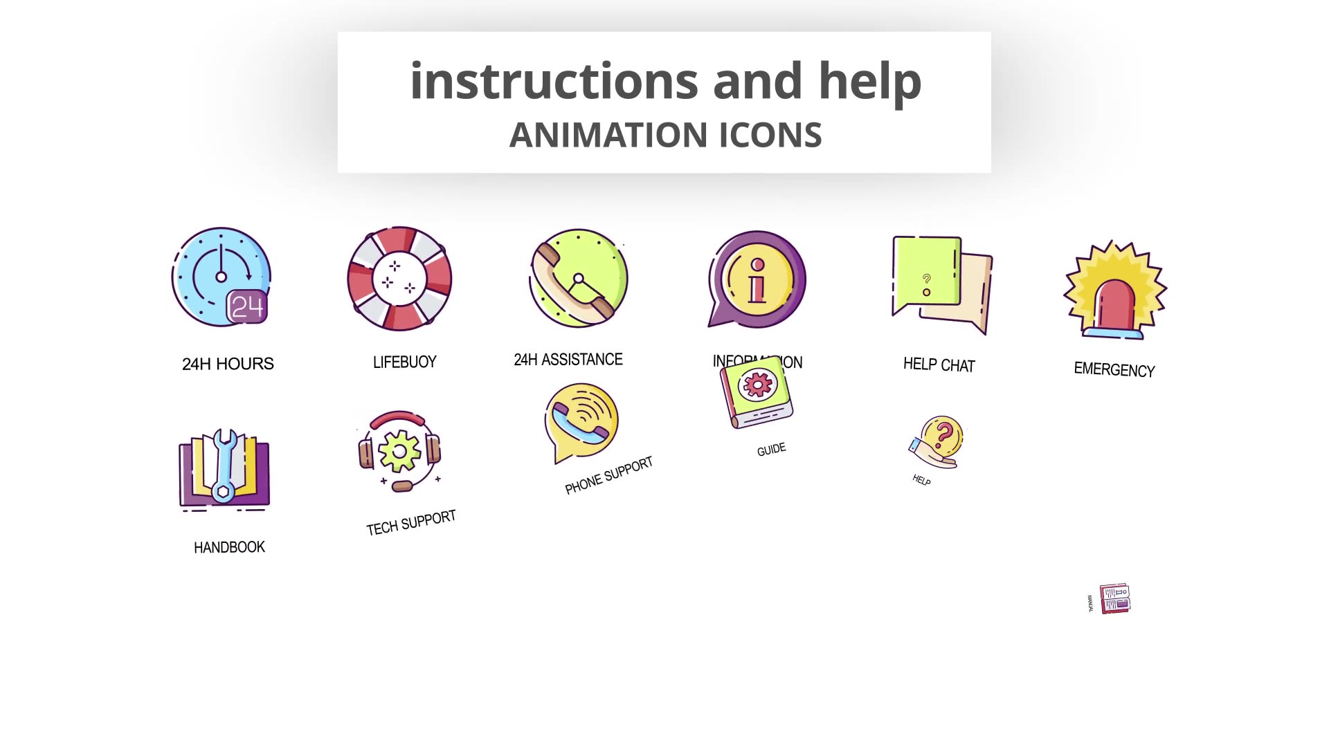 Instructions & Help Animation Icons Videohive 29201886 After Effects Image 4
