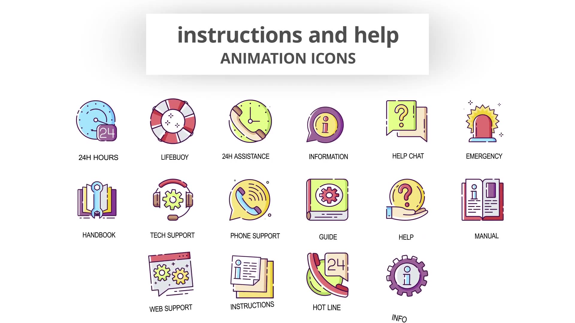 Instructions & Help Animation Icons Videohive 29201886 After Effects Image 5