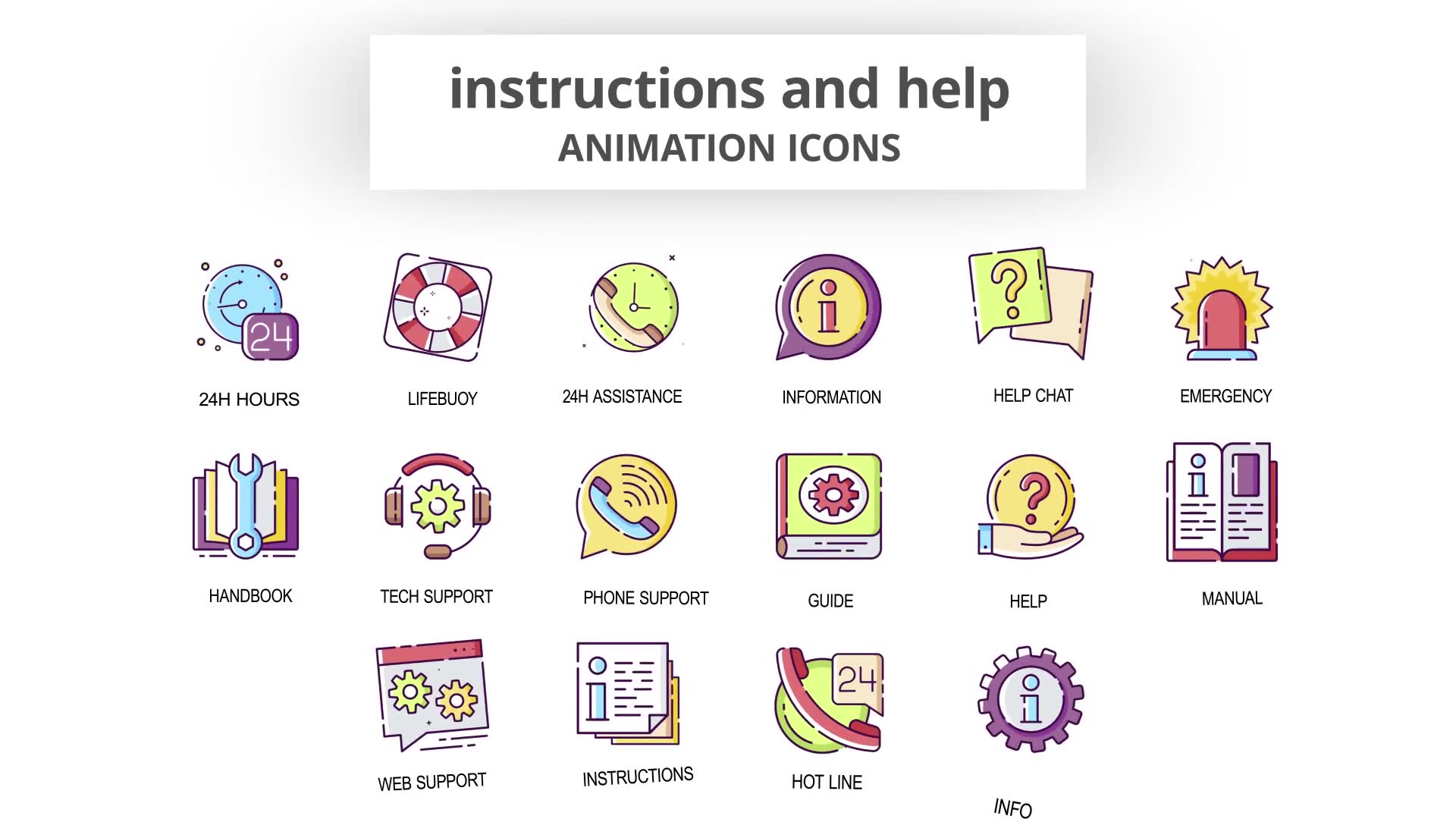 Instructions & Help Animation Icons Videohive 29201886 After Effects Image 6