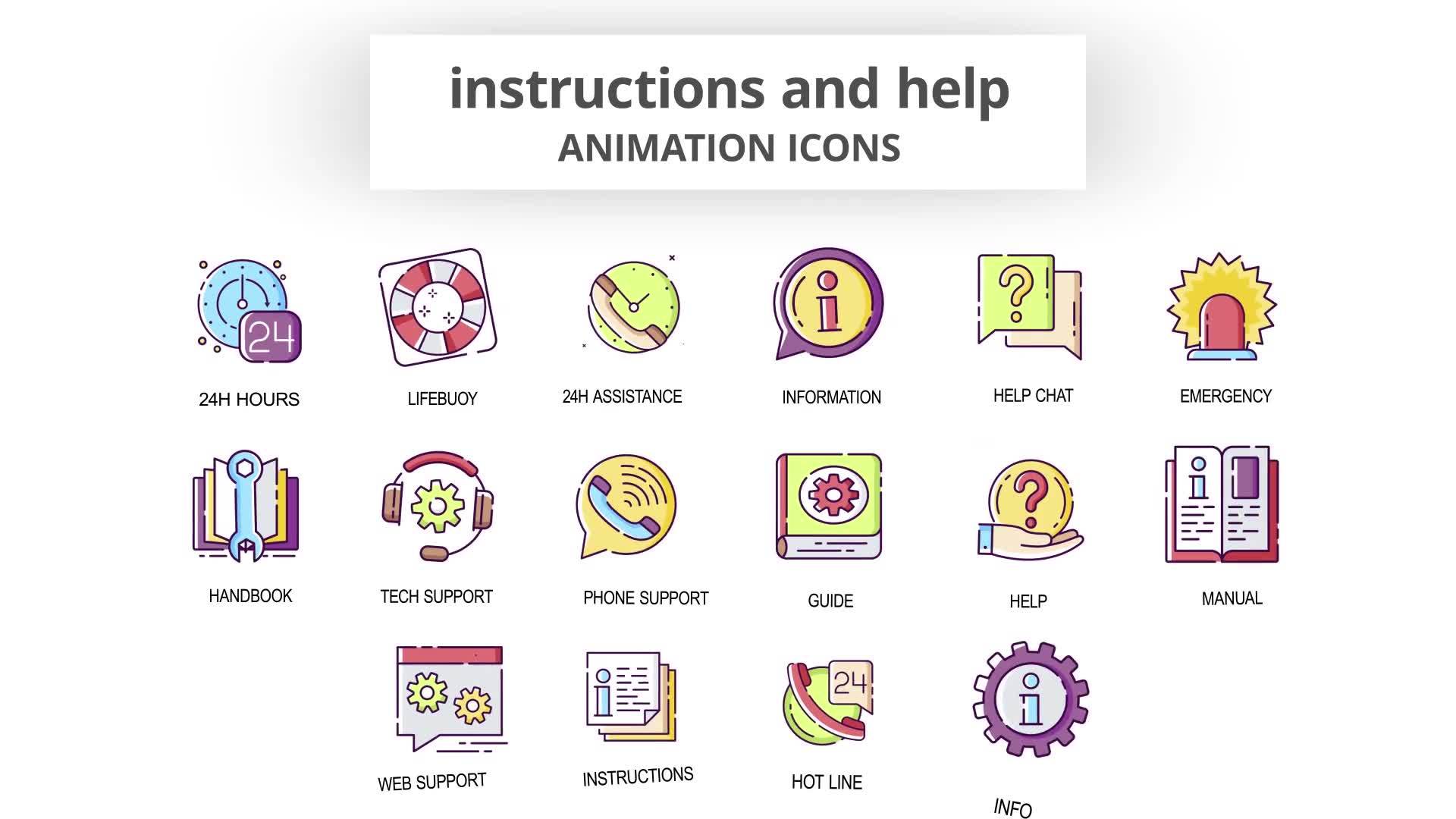 Instructions & Help Animation Icons Videohive 29201886 After Effects Image 7