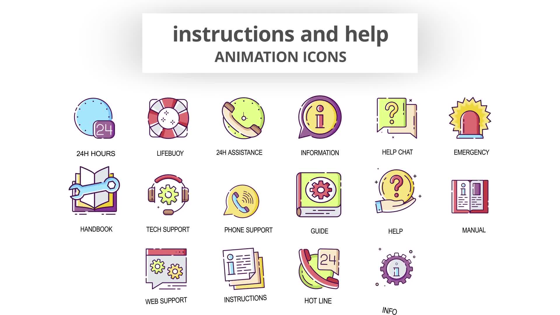 Instructions & Help Animation Icons Videohive 29201886 After Effects Image 8