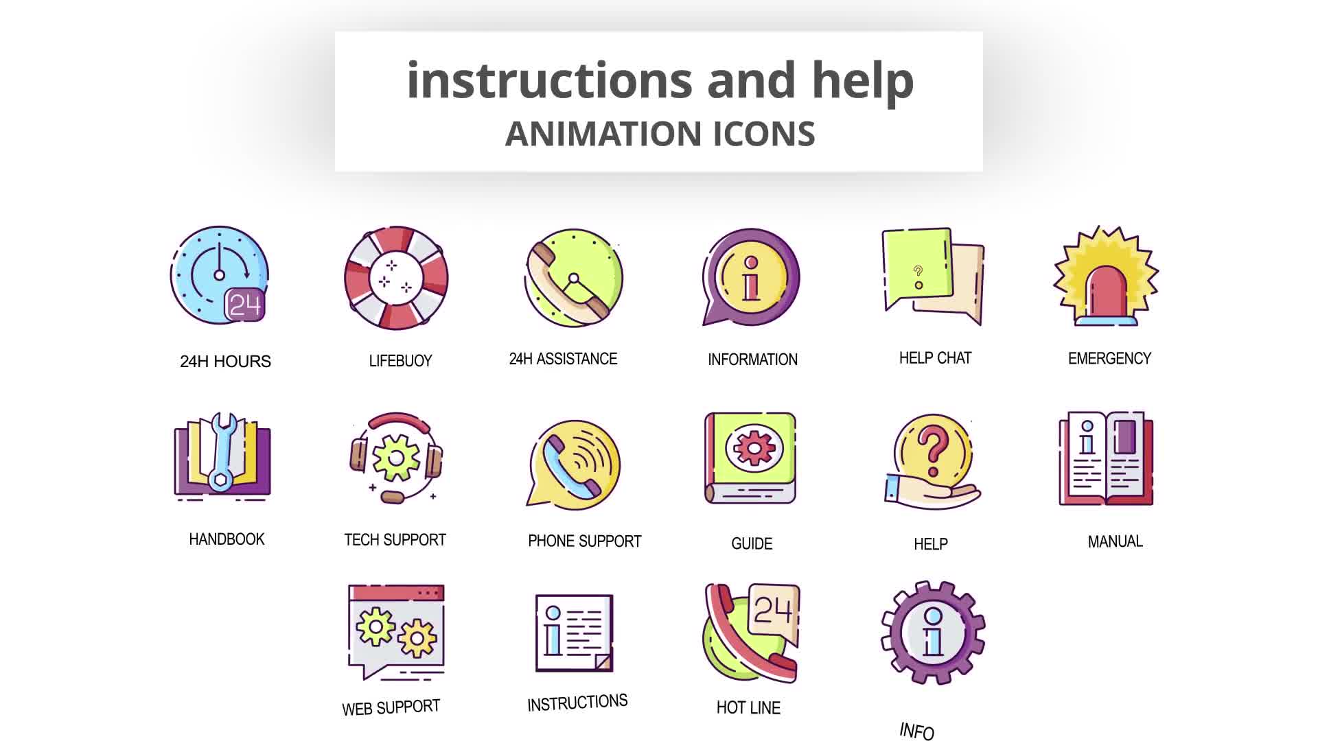 Instructions & Help Animation Icons Videohive 29201886 After Effects Image 9