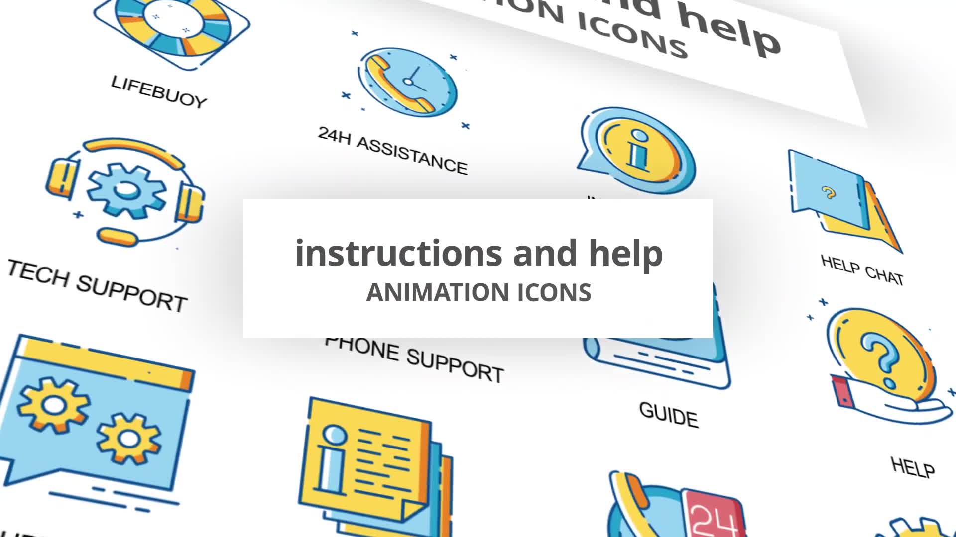 Instructions & Help Animation Icons Videohive 30260870 After Effects Image 1