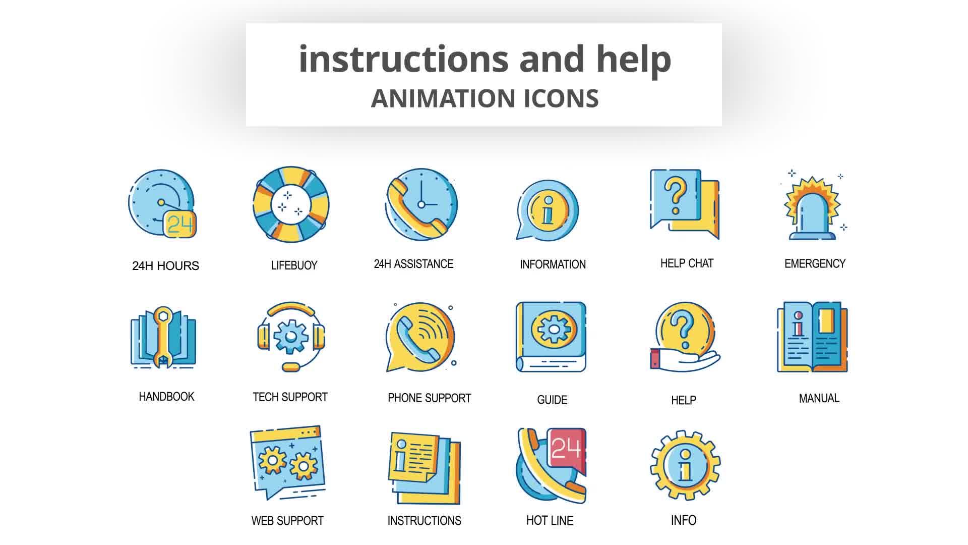 Instructions & Help Animation Icons Videohive 30260870 After Effects Image 10