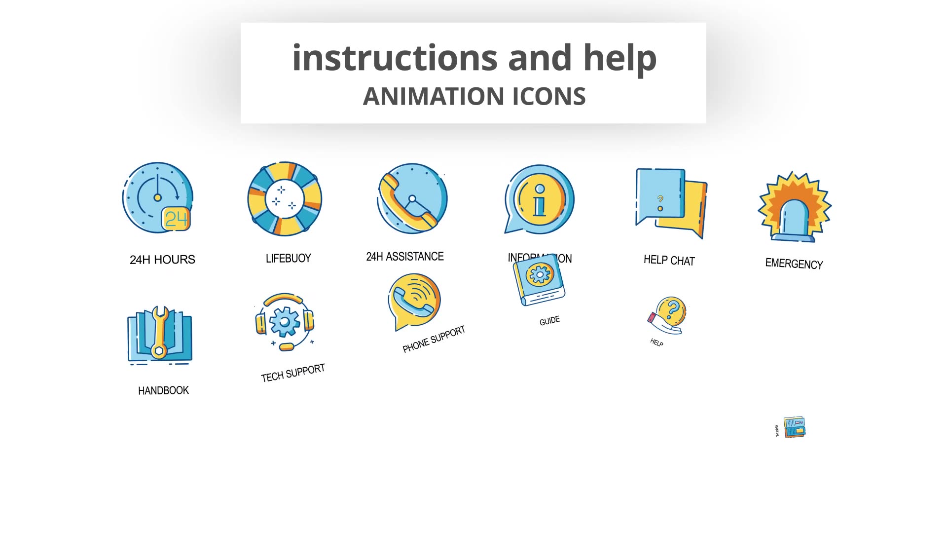 Instructions & Help Animation Icons Videohive 30260870 After Effects Image 4