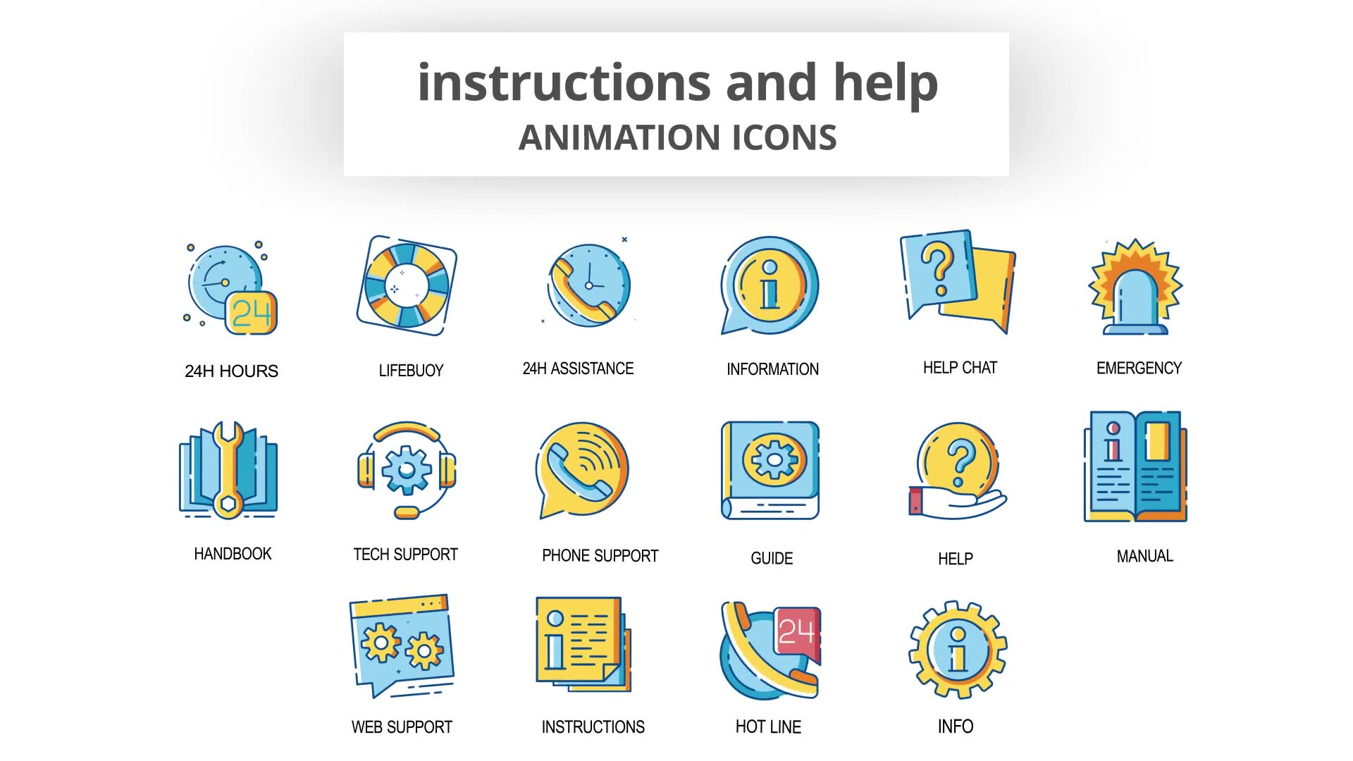 Instructions & Help Animation Icons Videohive 30260870 After Effects Image 6