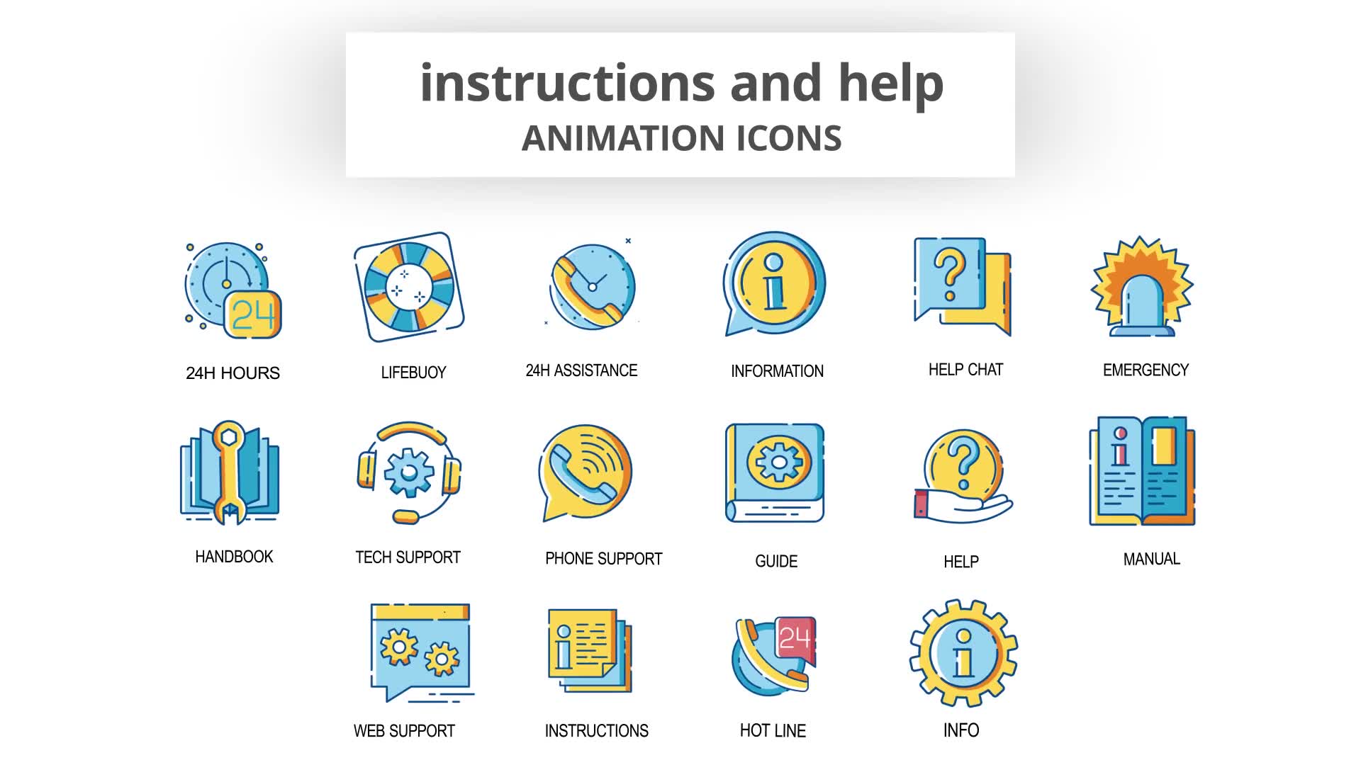 Instructions & Help Animation Icons Videohive 30260870 After Effects Image 7