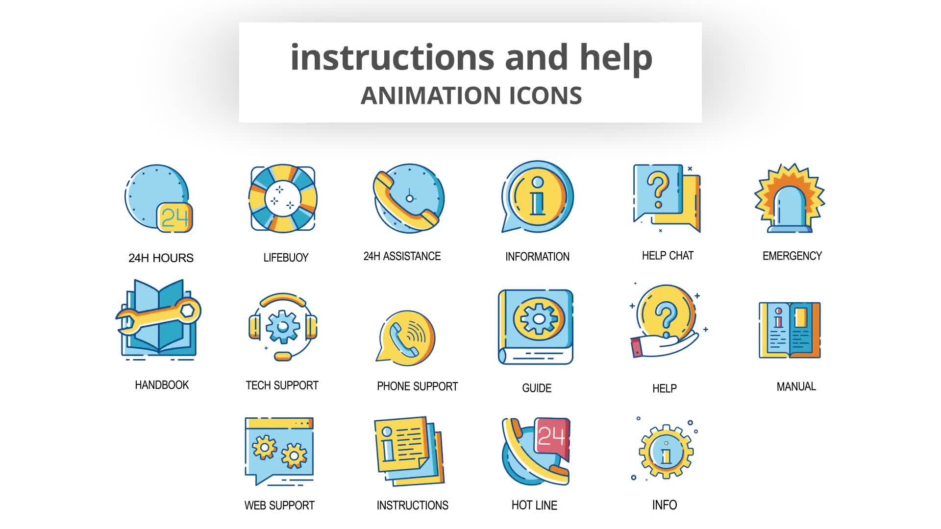 Instructions & Help Animation Icons Videohive 30260870 After Effects Image 8