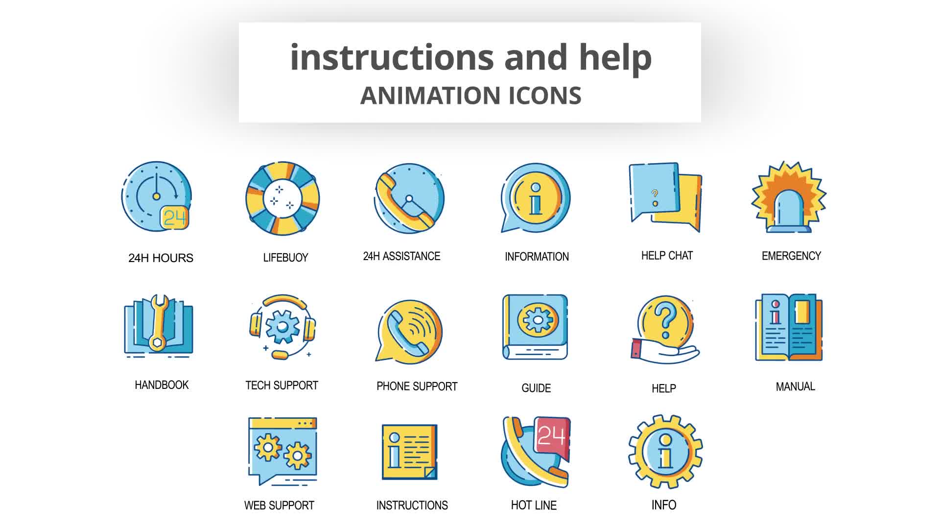 Instructions & Help Animation Icons Videohive 30260870 After Effects Image 9