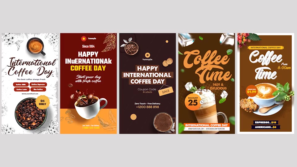 International Coffee Day Instagram Stories Videohive 33611828 After Effects Image 11