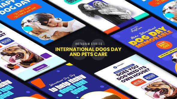 International Dogs Day and Pets Care Instagram Stories - 33285007 Download Videohive