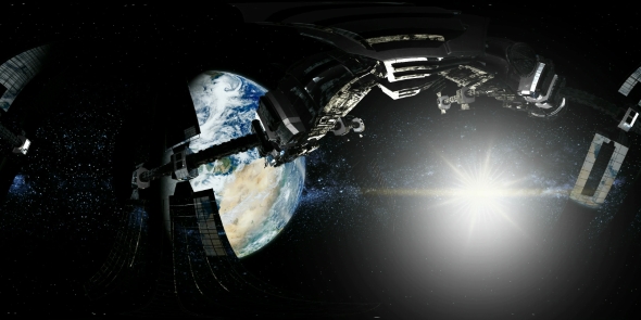 International Space Station Orbiting Earth in Virtual Reality - Download Videohive 19788492