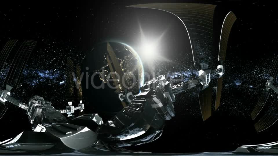 International Space Station Orbiting Earth in Virtual Reality - Download Videohive 20011442