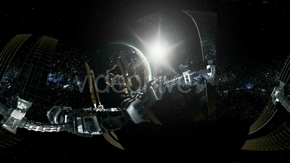 International Space Station Orbiting Earth in Virtual Reality - Download Videohive 20011442