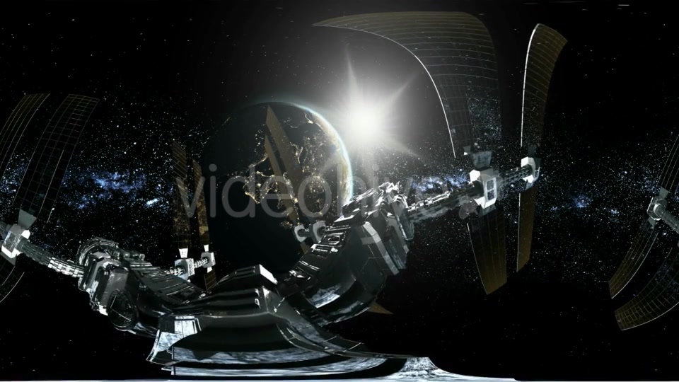 International Space Station Orbiting Earth in Virtual Reality - Download Videohive 20011442