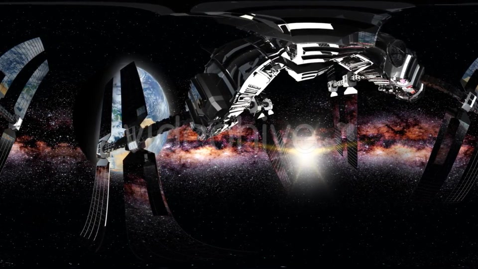 International Space Station Orbiting Earth in Virtual Reality - Download Videohive 21118199