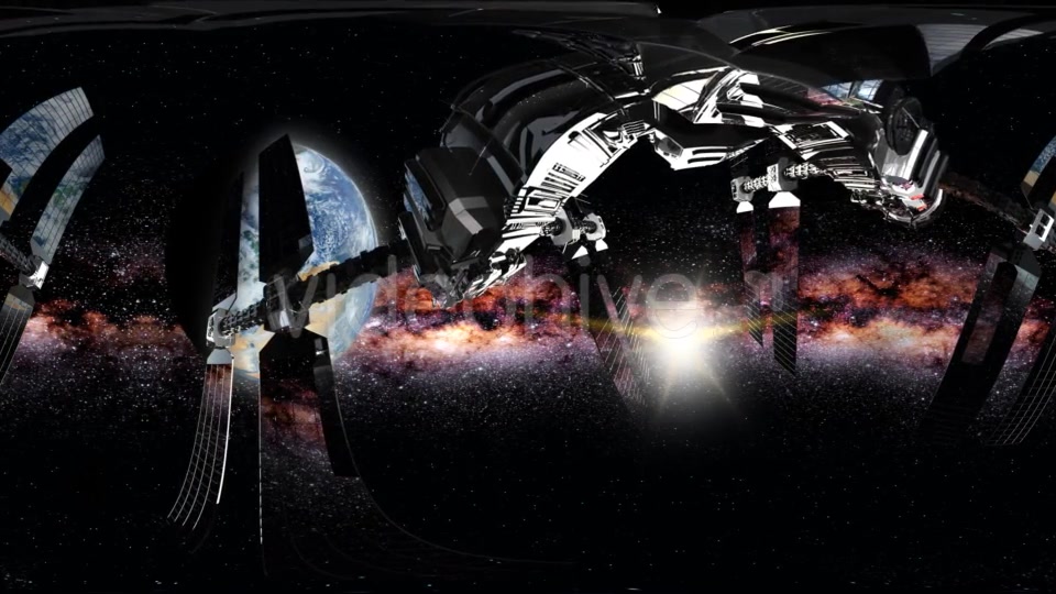 International Space Station Orbiting Earth in Virtual Reality - Download Videohive 21118199