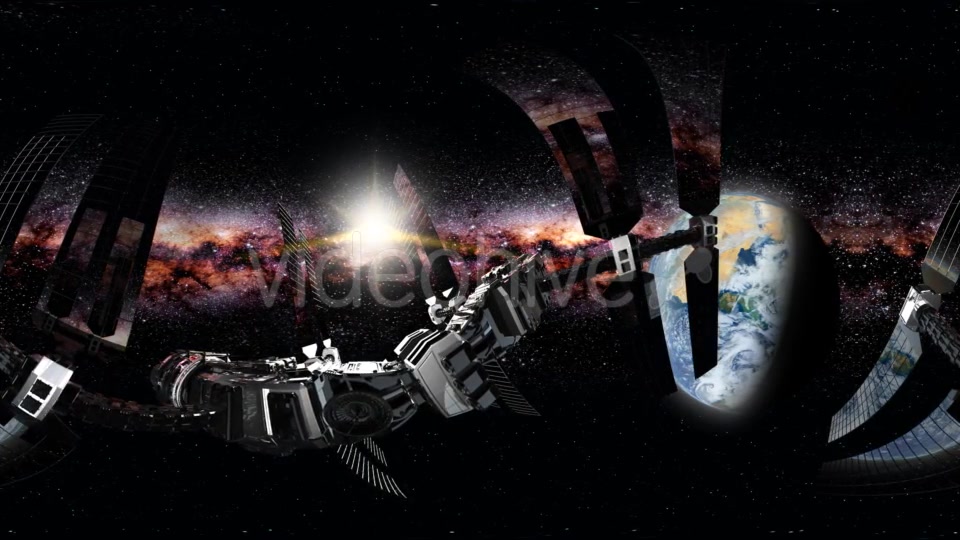 International Space Station Orbiting Earth in Virtual Reality - Download Videohive 21204785