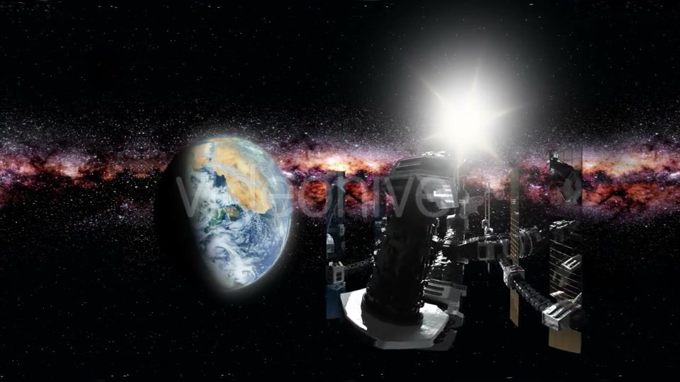 International Space Station Orbiting Earth in Virtual Reality - Download Videohive 21389266