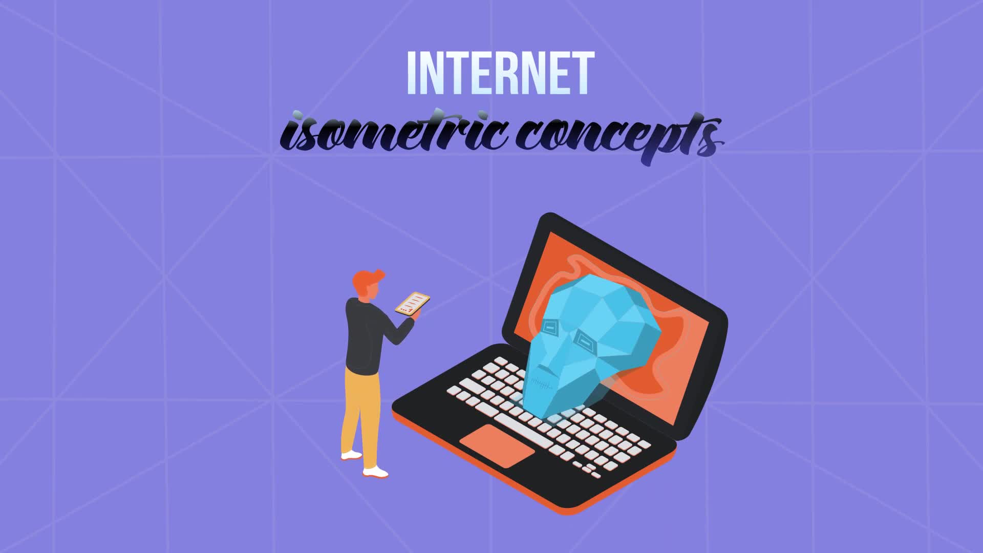 Internet Isometric Concept Videohive 28232000 After Effects Image 1