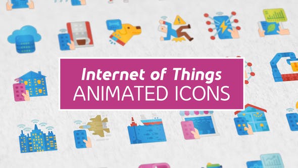 Internet of Things Modern Flat Animated Icons - 26444338 Videohive Download
