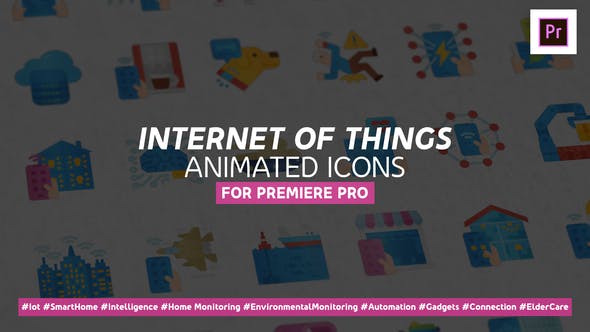 Internet of Things Modern Flat Animated Icons Mogrt - 29057097 Videohive Download