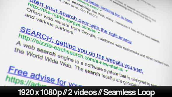 Internet Search Engine Results 2 Looped Styles - Download Videohive 5165548