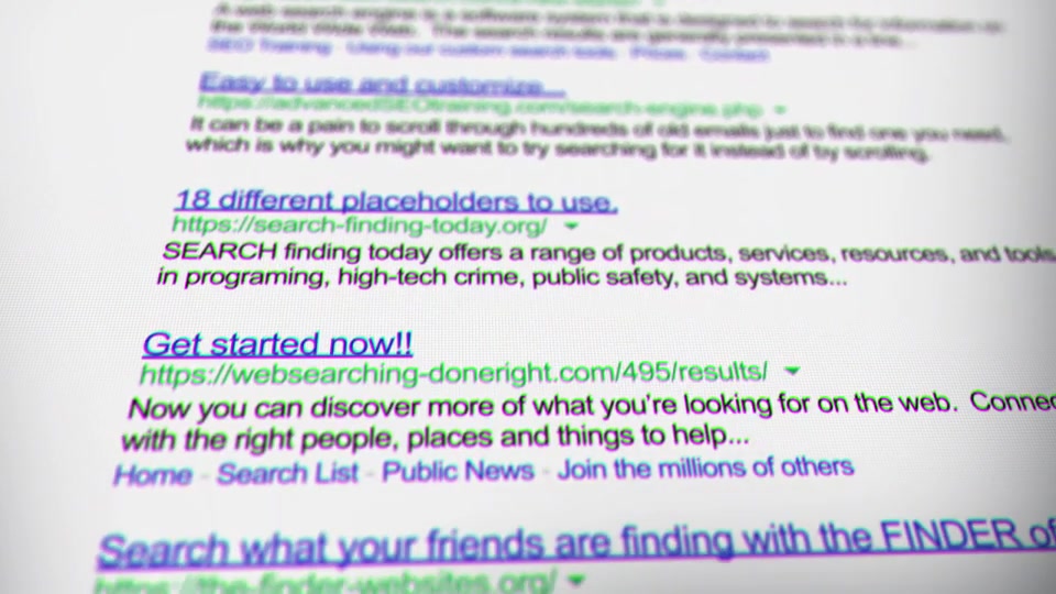 Internet Search Engine Screen Close Up - Download Videohive 6546852