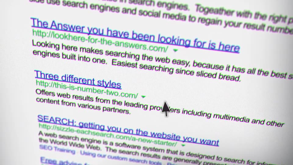Internet Search Engine Screen Close Up - Download Videohive 6546852
