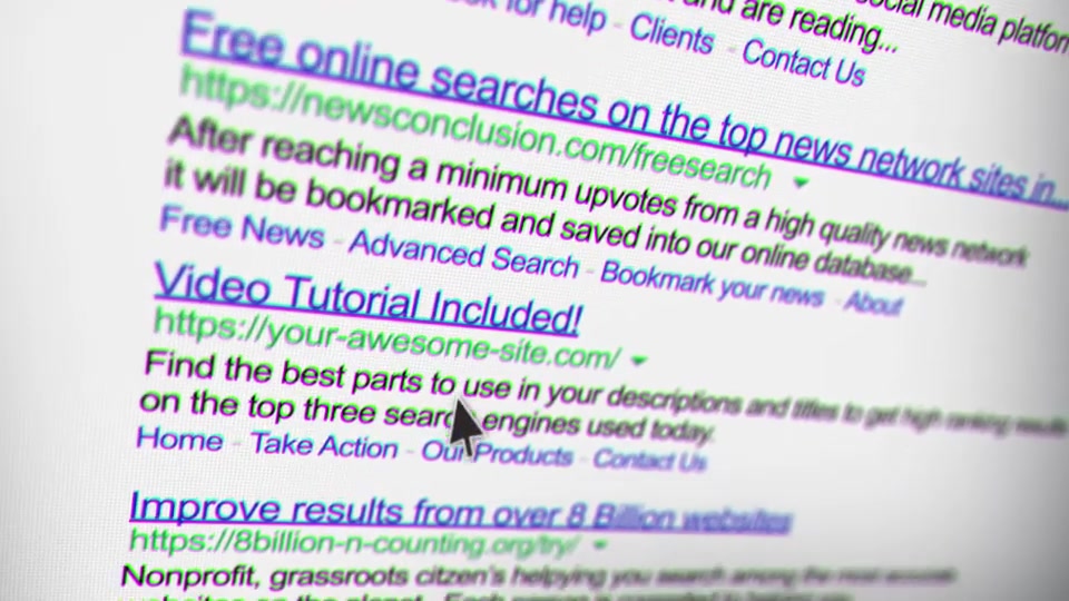 Internet Search Engine Screen Close Up - Download Videohive 6546852