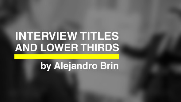 Interview Titles - Download Videohive 12428768