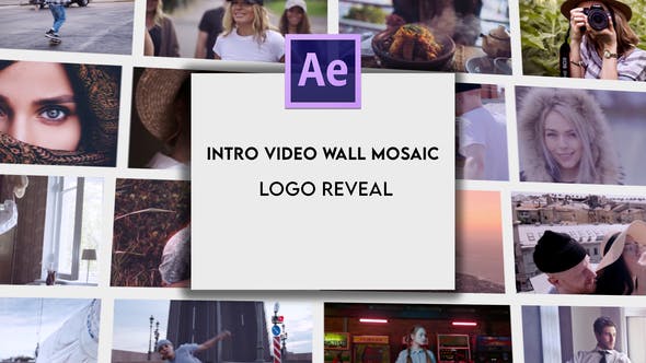 Intro Video Wall Mosaic Logo Reveal - 28132121 Download Videohive