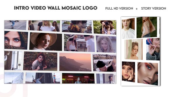 Intro Video Wall Mosaic Logo Reveal | For Premiere Pro - Download Videohive 37480268