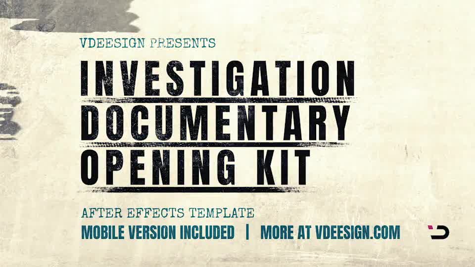 Investigation Documentary Opening Kit Videohive 24689958 After Effects Image 1