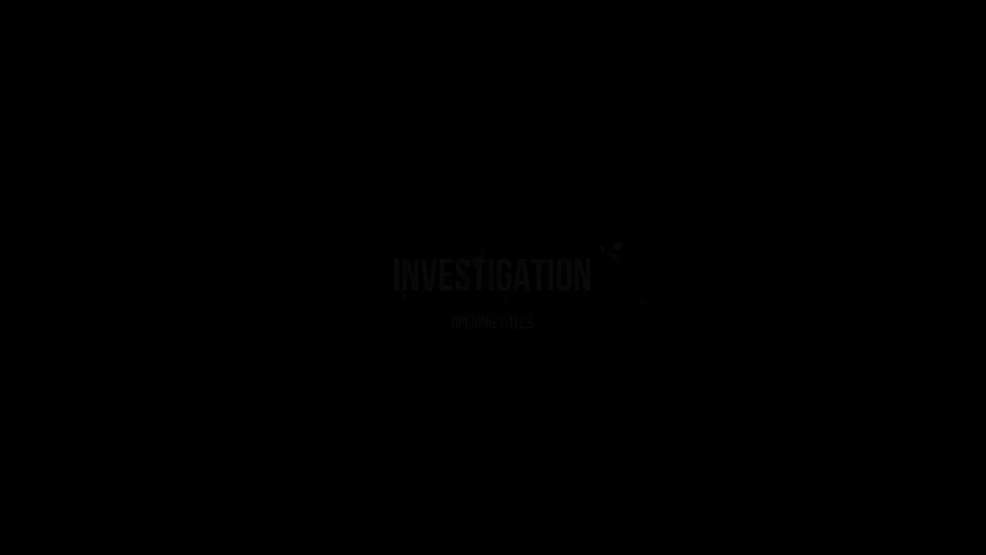 Investigation // Opening Titles - Download Videohive 20495524