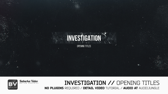 Investigation // Opening Titles - Download Videohive 20495524