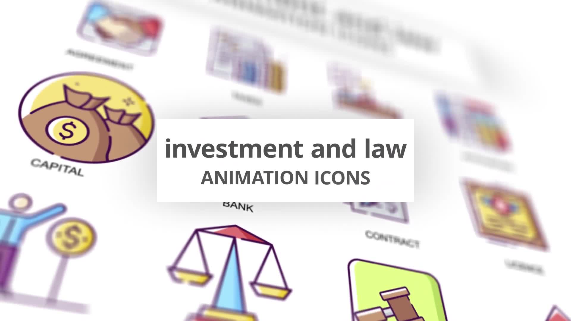 Investment & Law Animation Icons Videohive 30885368 After Effects Image 1