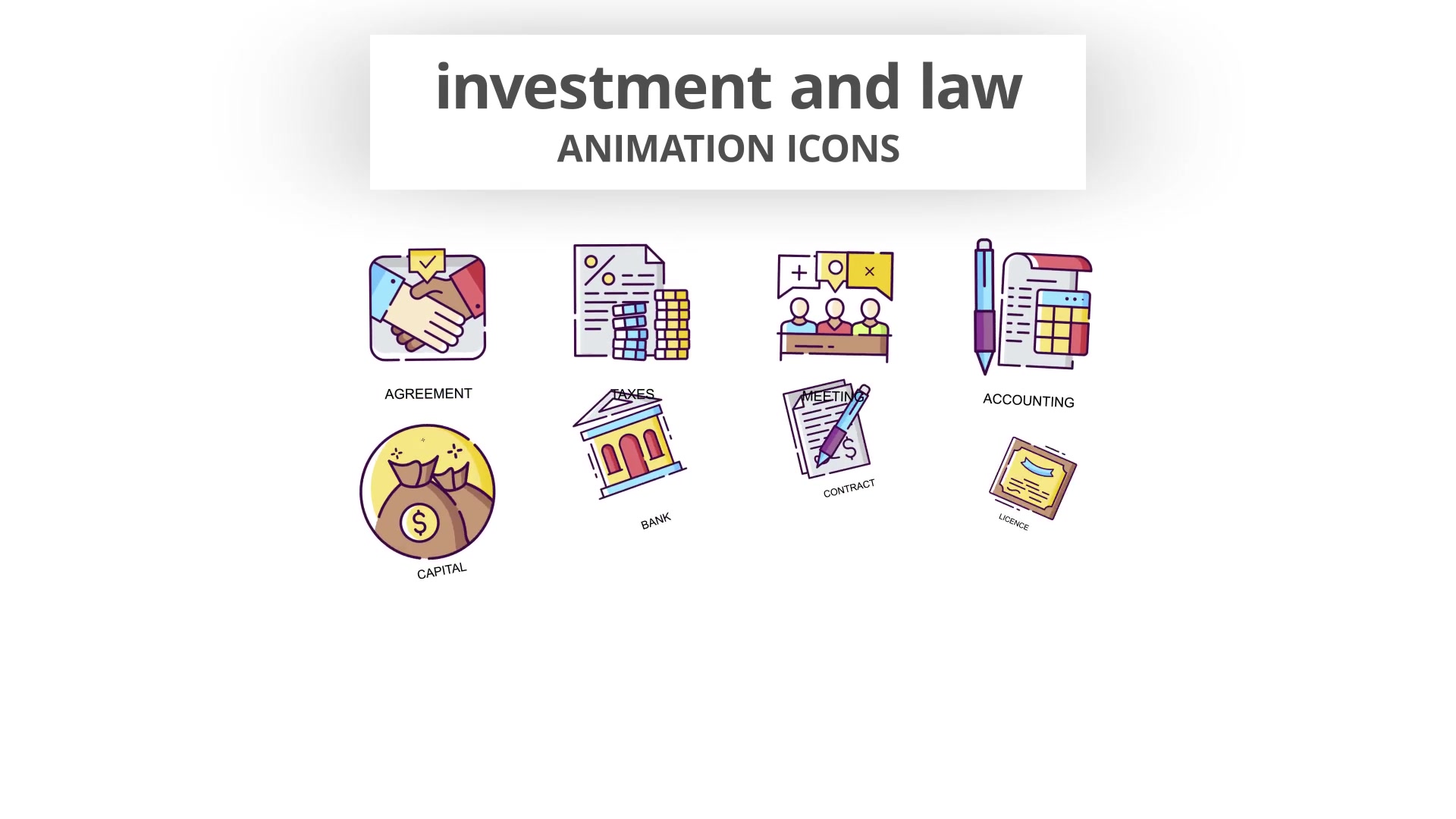 Investment & Law Animation Icons Videohive 30885368 After Effects Image 4