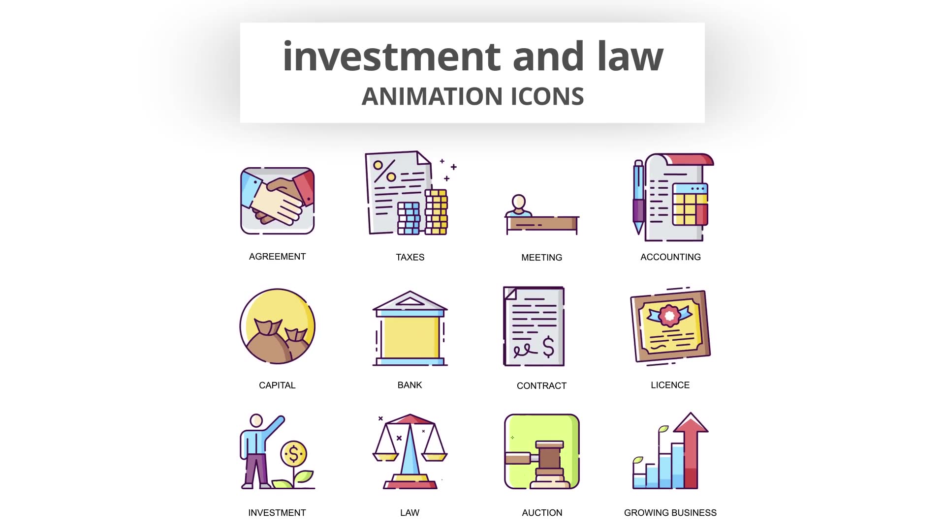 Investment & Law Animation Icons Videohive 30885368 After Effects Image 6