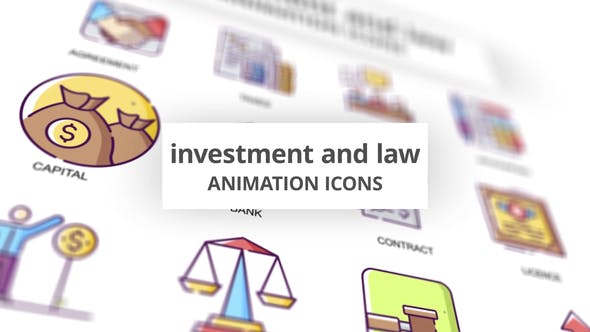 Investment & Law Animation Icons - Videohive 30885368 Download
