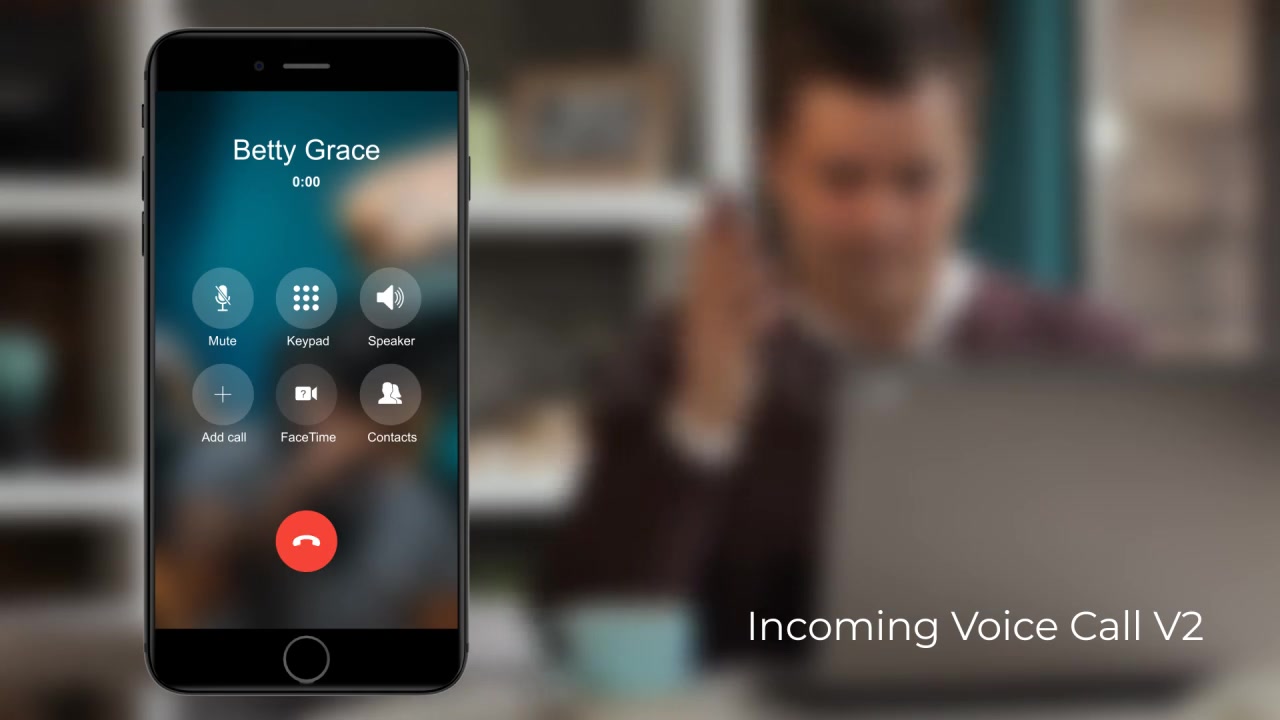 iOS Smart Phone Voice & Video Calls Videohive 25361711 After Effects Image 5
