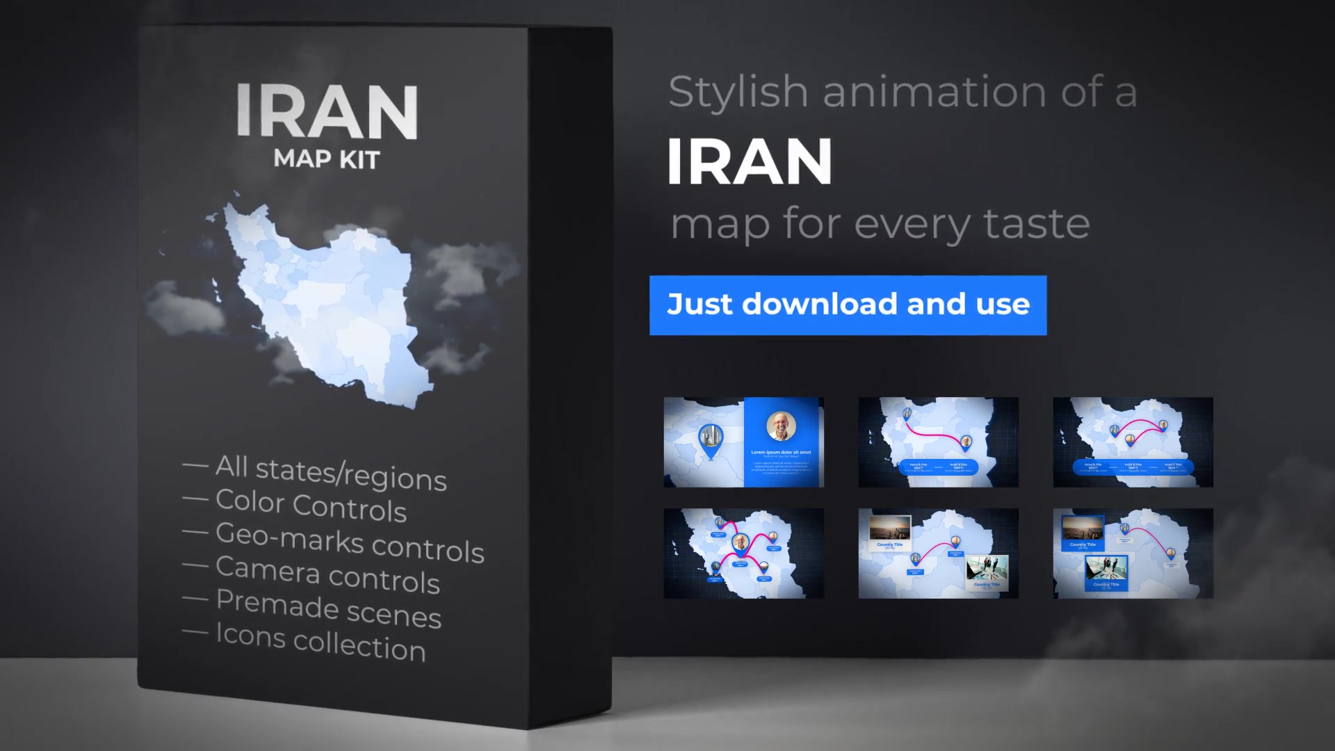 Iran Map Islamic Republic of Iran Persia Map Kit Videohive 27060574 After Effects Image 11