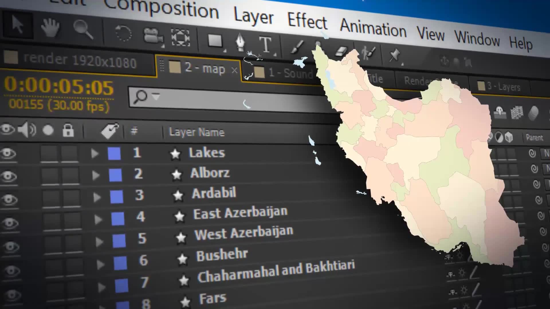 Iran Map Islamic Republic of Iran Persia Map Kit Videohive 27060574 After Effects Image 2