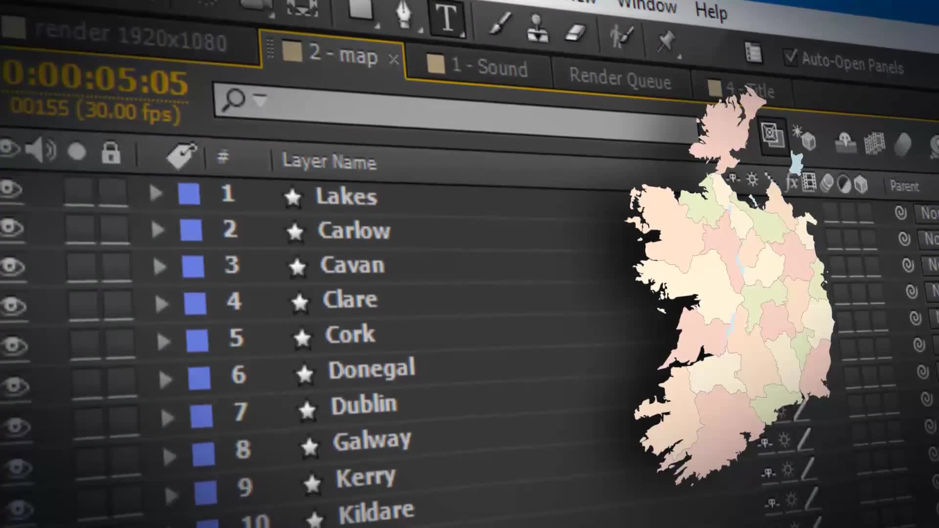 Ireland Map Ireland Animated Map Kit Videohive 24222961 After Effects Image 2