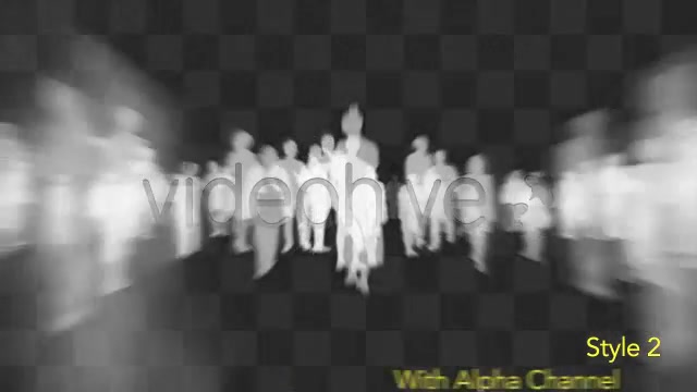 Isolated Crowd Of People Coming & Going With Alpha - Download Videohive 3405711