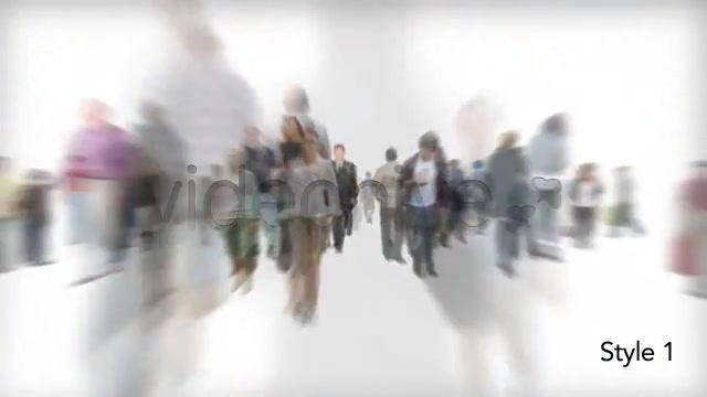 Isolated Crowd Of People Coming & Going With Alpha - Download Videohive 3405711