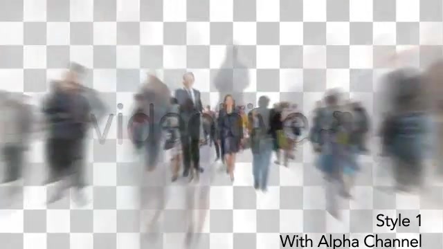 Isolated Crowd Of People Coming & Going With Alpha - Download Videohive 3405711